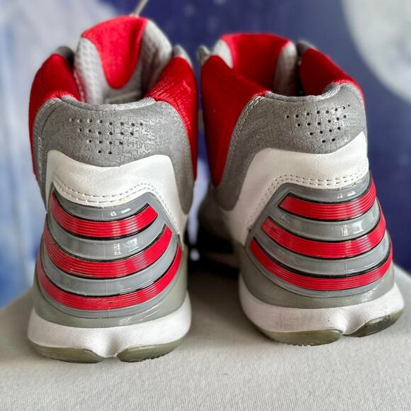 Adidas Sneakers Mens Size 12 Grey Red High Top Basketball Custom main image 6